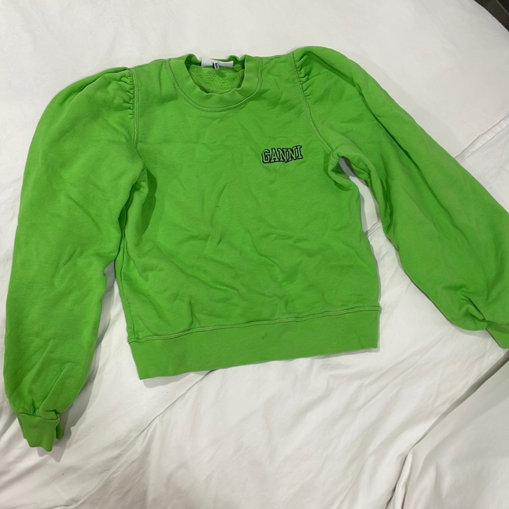 GANNI Small Green Long Sleeve—Size Small, Fits like an XS